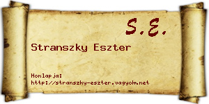 Stranszky Eszter névjegykártya
