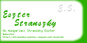 eszter stranszky business card